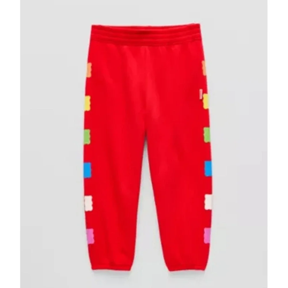 X Haribo‎ Toddler Cinched Fleece Jogger Pants Red 4T